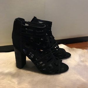 Black Suede Wedges